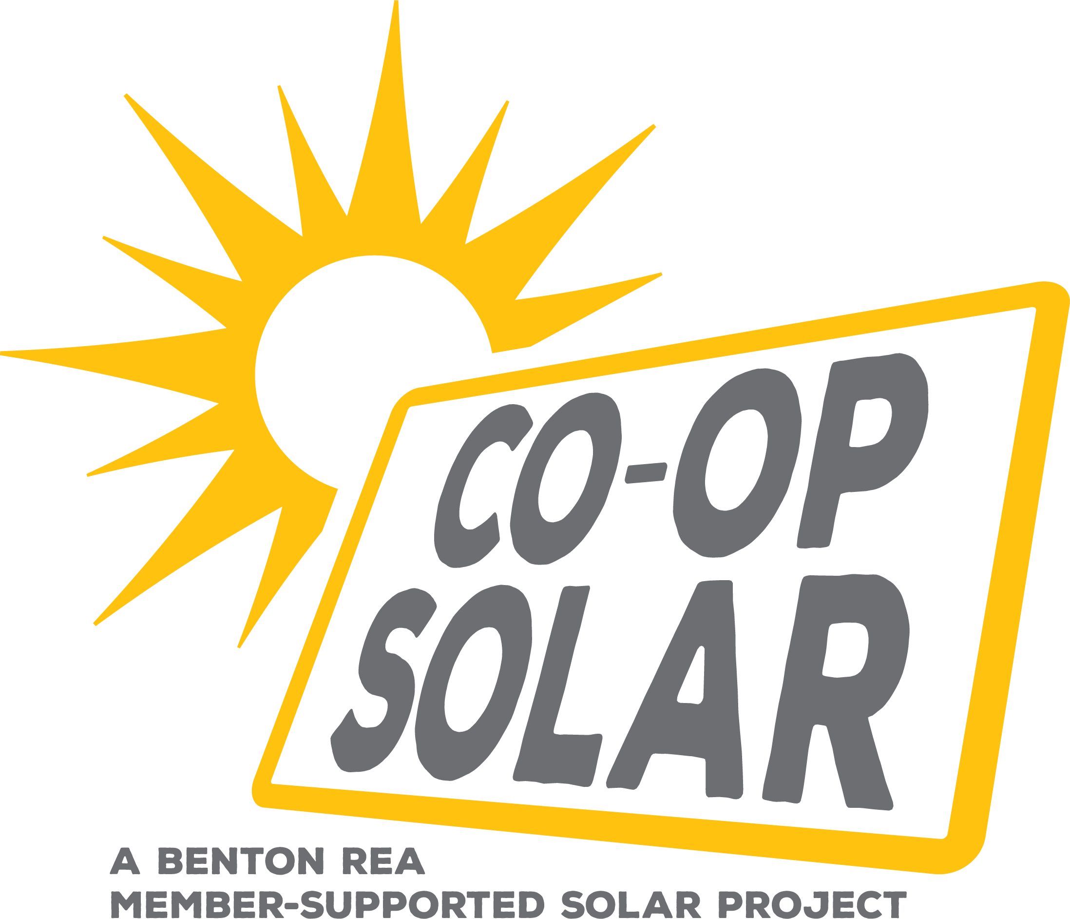Co-op Solar Logo - A Benton REA Member-Supported Solar Project