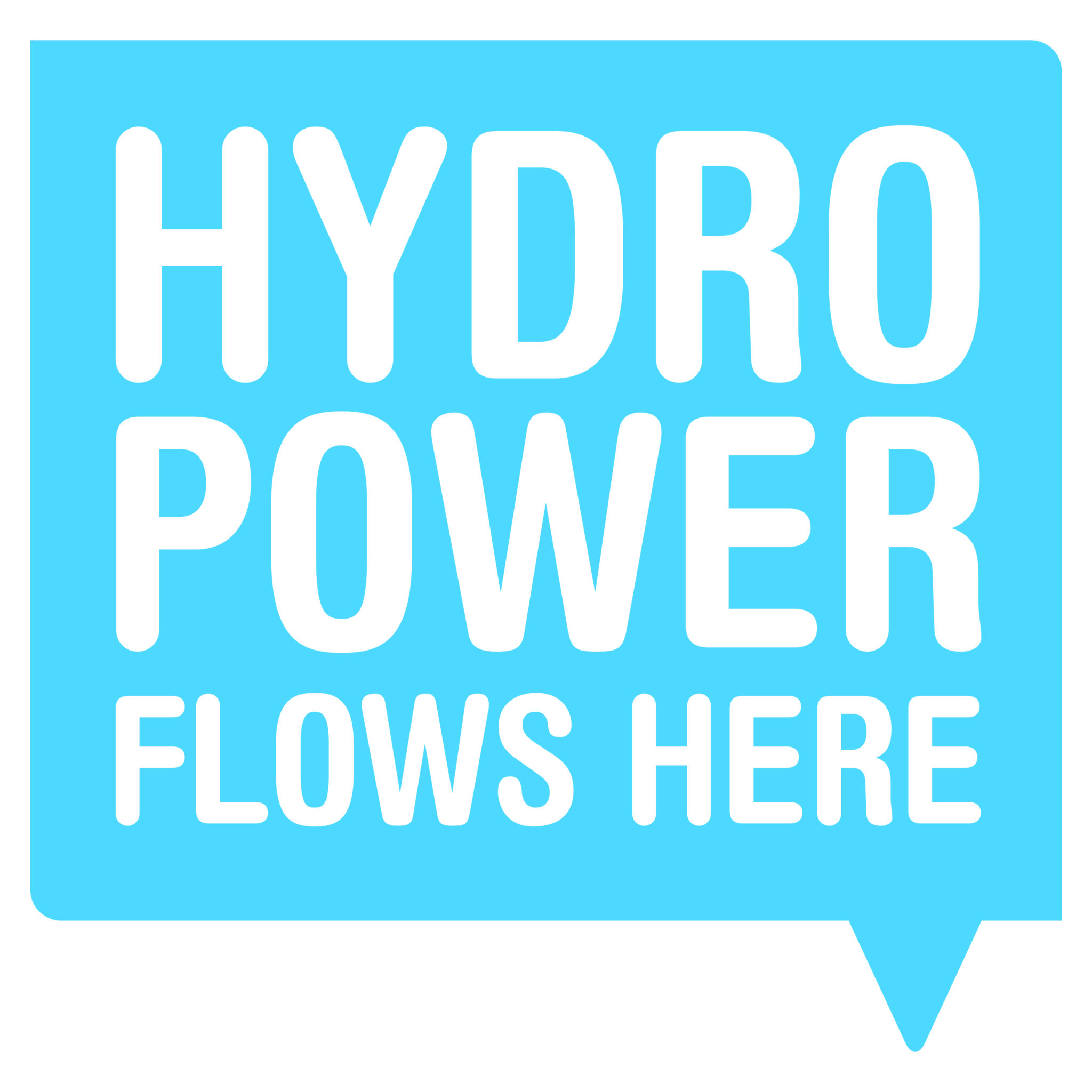 Hydropowe Flows Here Logo