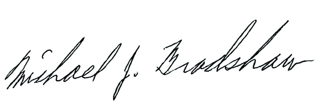 Michael J. Bradshaw signature
