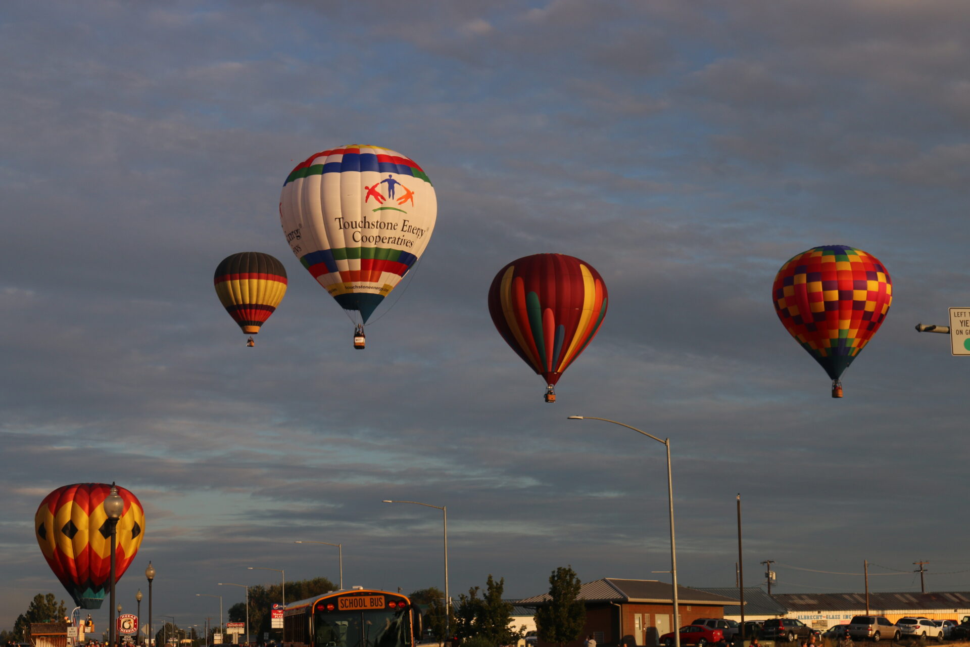 Hot air balloons fly over Prosser in the 2017 Great Prosser Balloon Rally