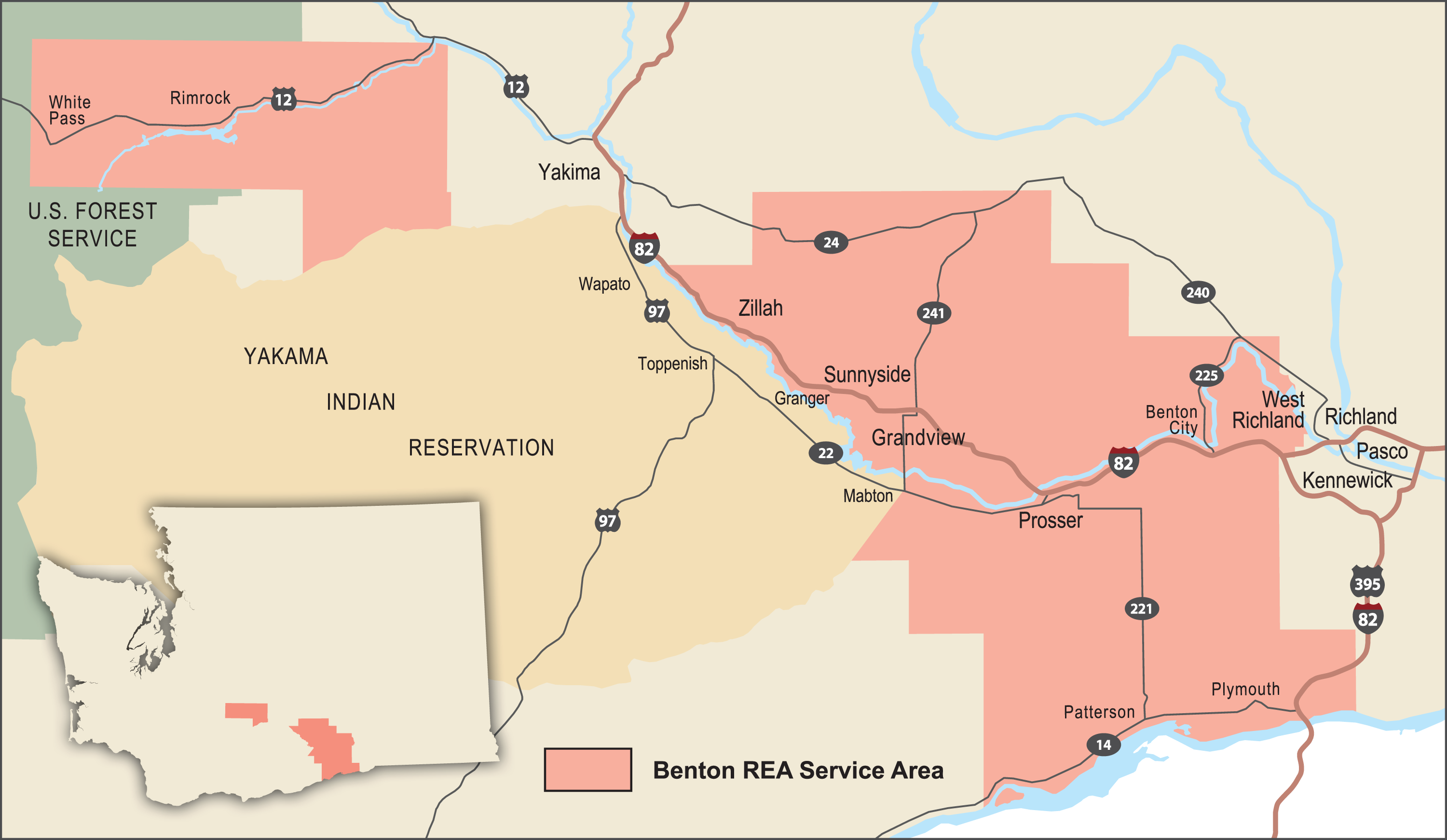 Benton REA service territory map