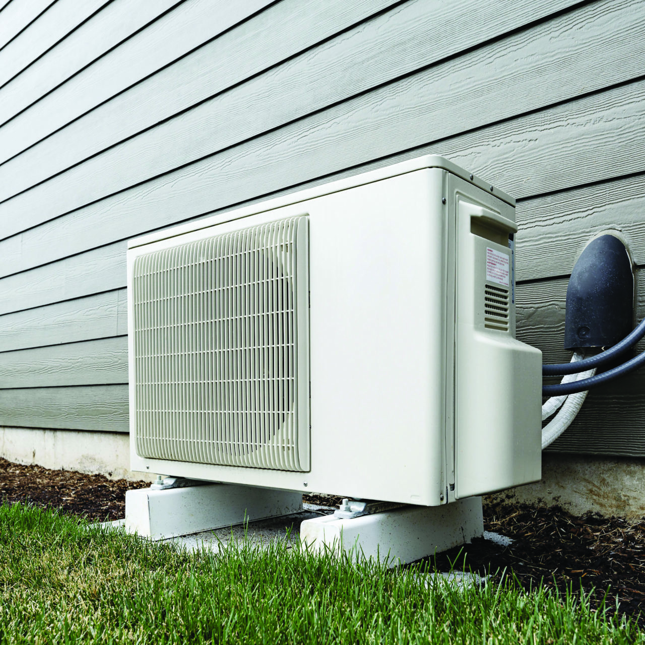 A ductless heat pump outdoor unit. Photo by Lincoln Barbour, courtesy of NEEA.