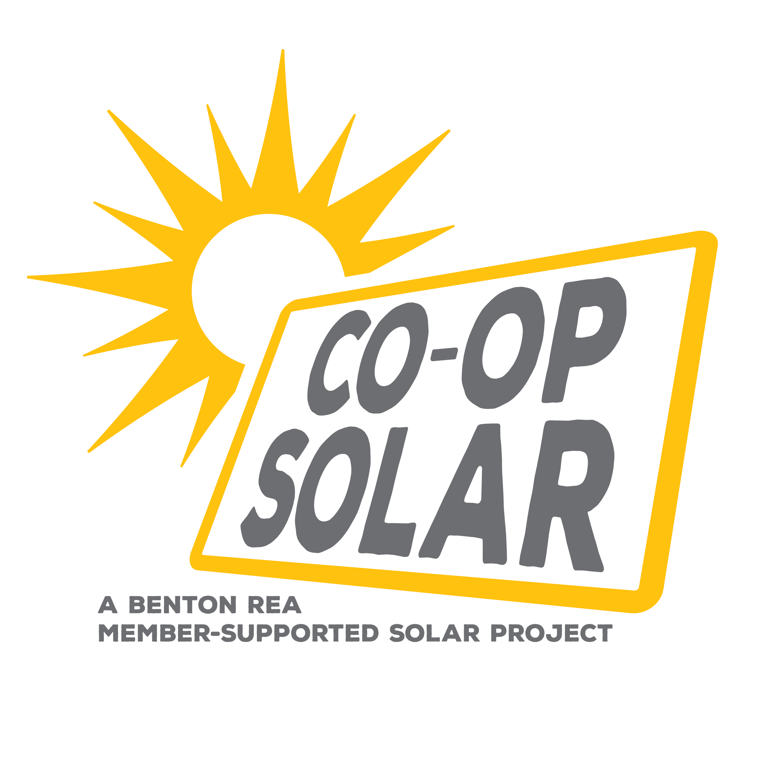 Co-op Solar Logo - A Benton REA Member-Supported Solar Project